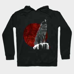 Wolf Red Moon Hoodie